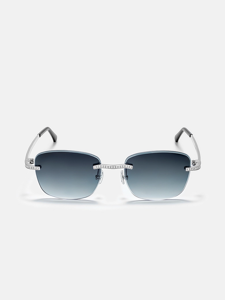 Moissanite Rounded Rectangle Sunglasses