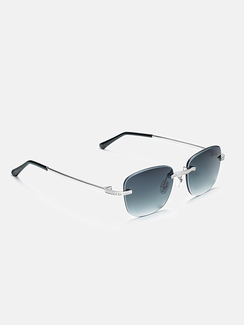 Moissanite Rounded Rectangle Sunglasses