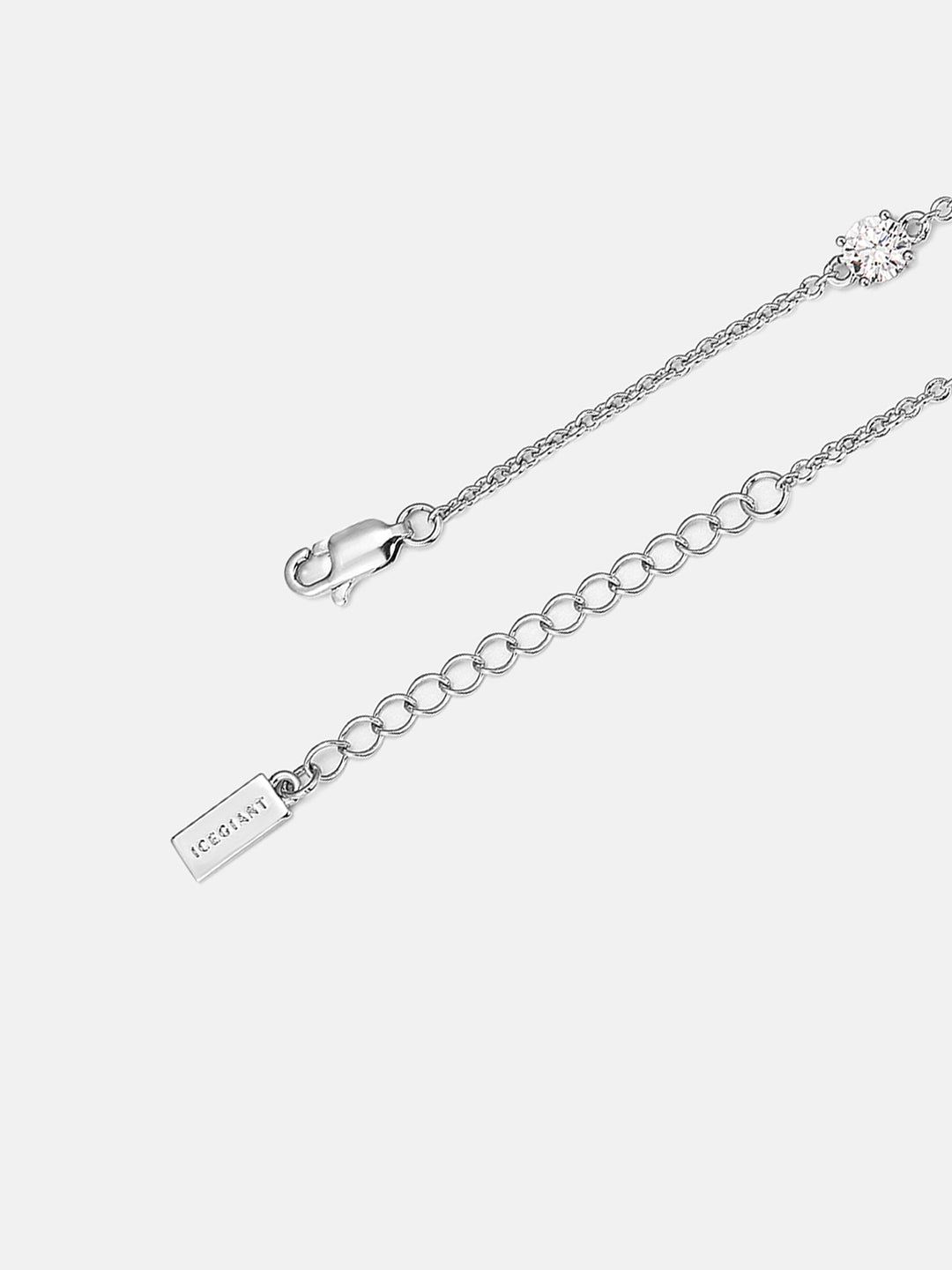 Moissanite Sideways Cross Bracelet