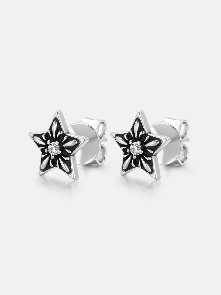 Moissanite Single Star Earrings