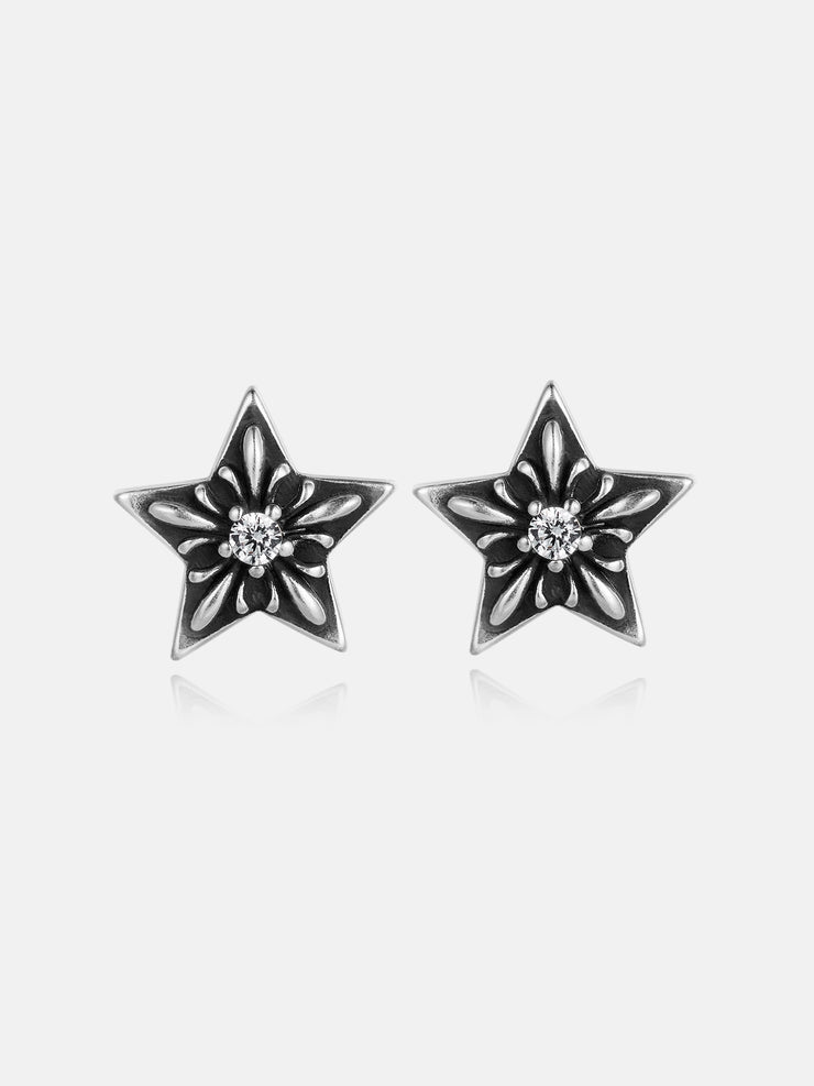 Moissanite Single Star Earrings