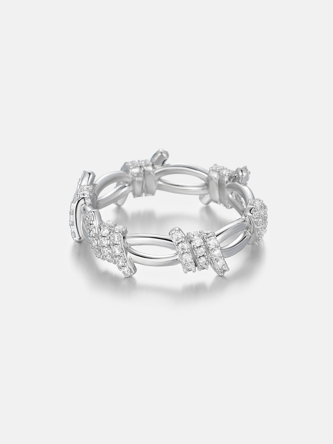 Moissanite Spiral Knot Ring