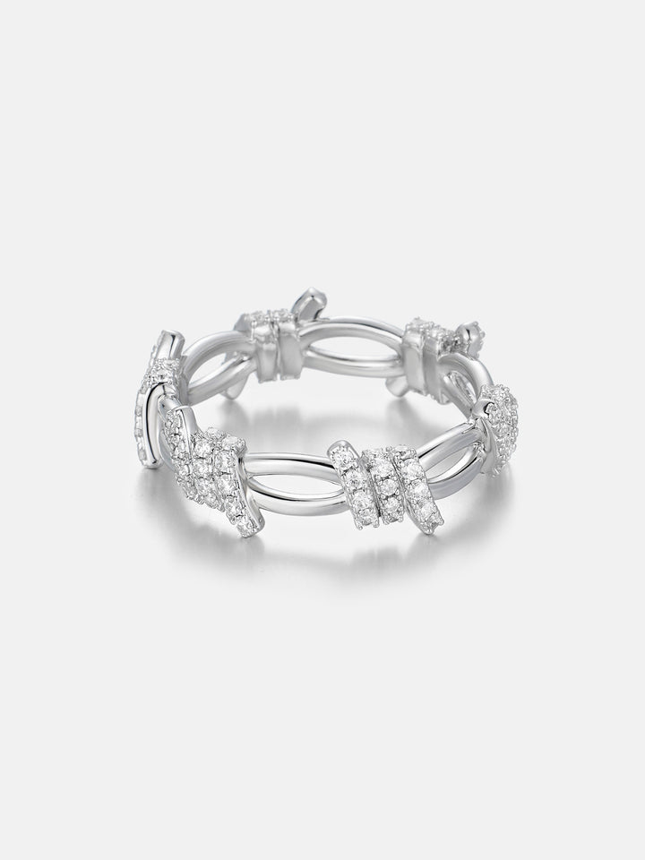 Moissanite Spiral Knot Ring