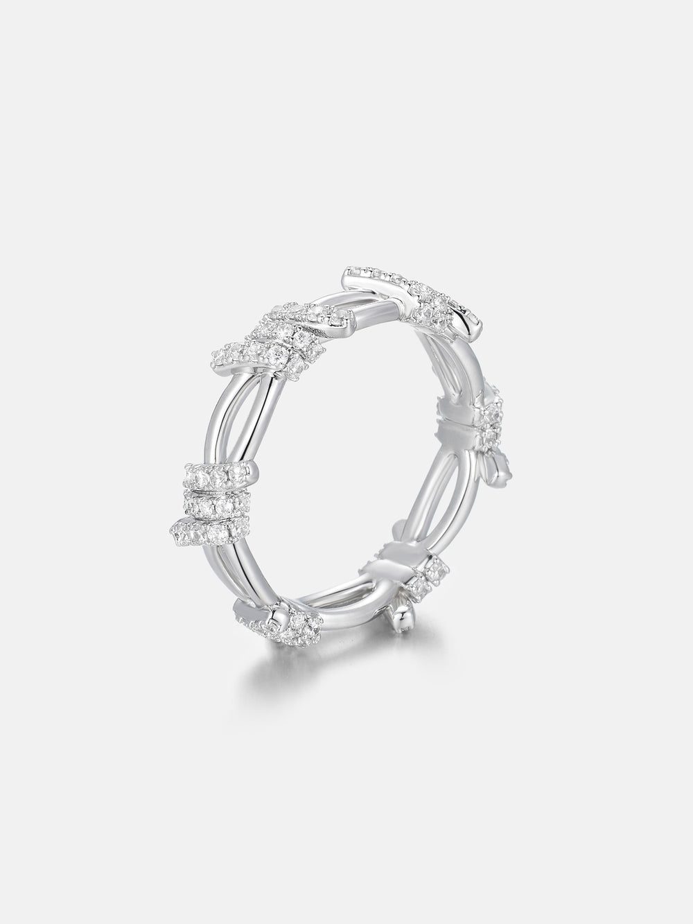 Moissanite Spiral Knot Ring