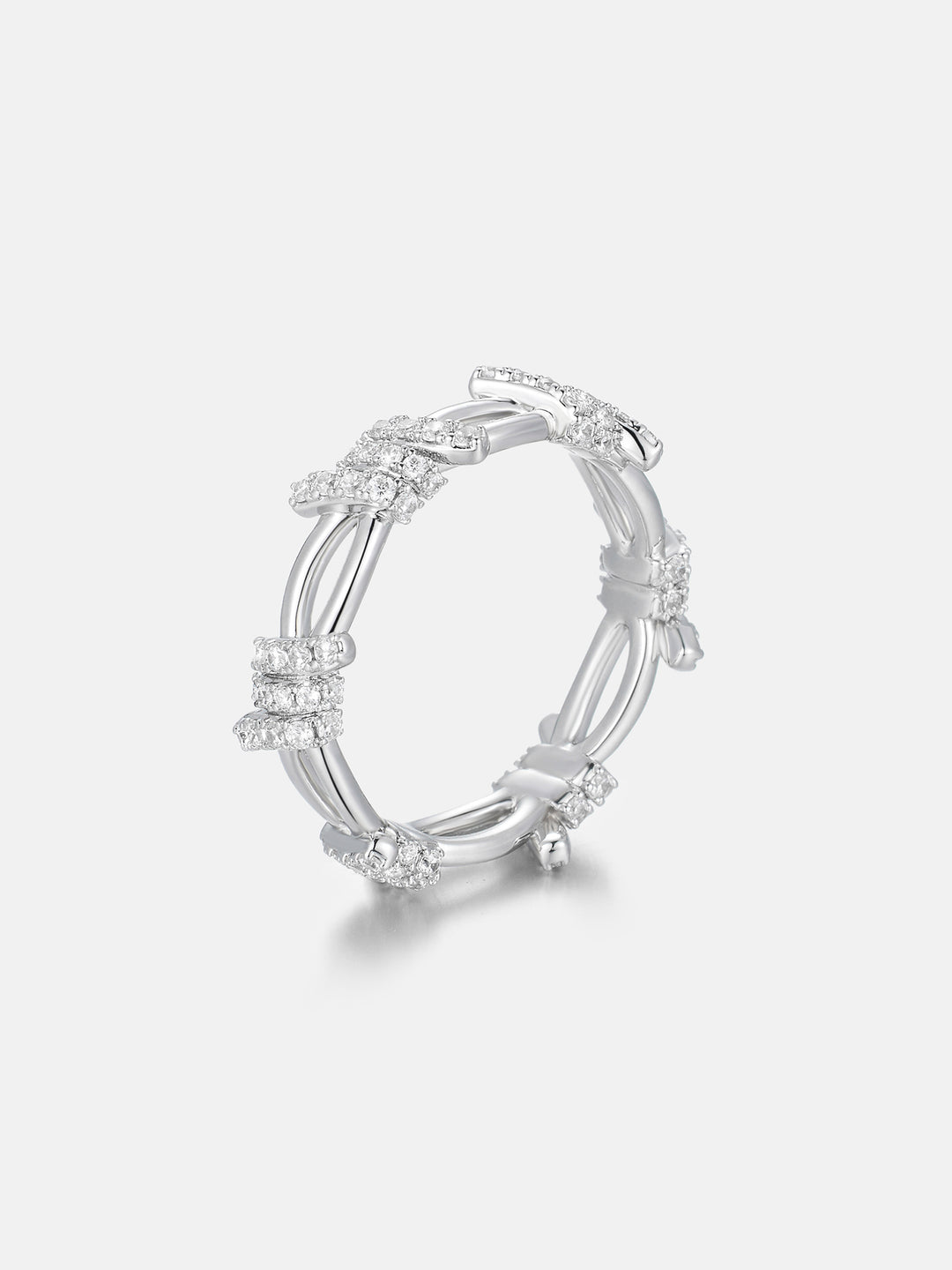 Moissanite Spiral Knot Ring