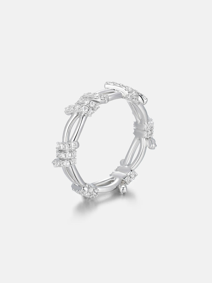 Moissanite Spiral Knot Ring