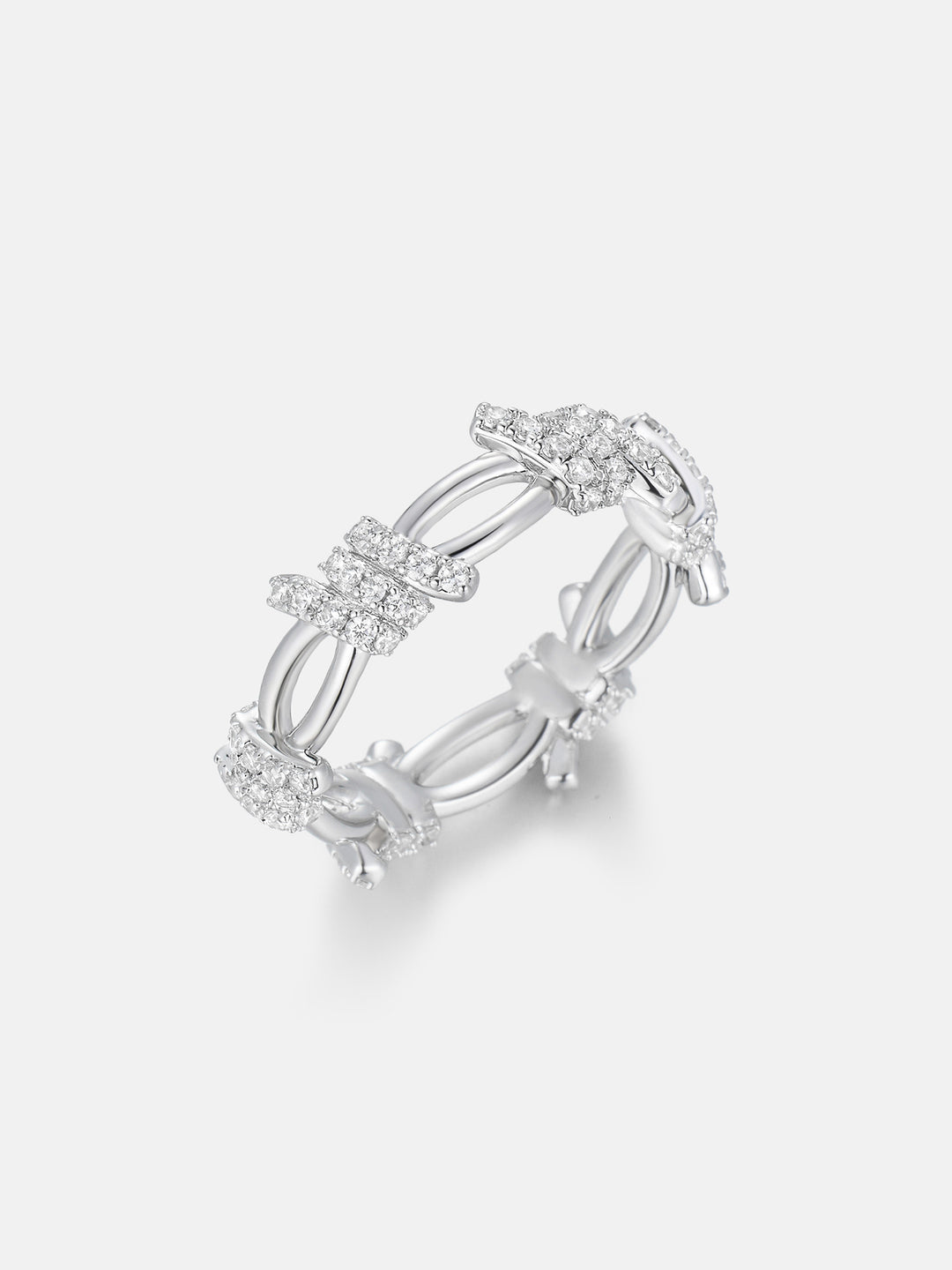 Moissanite Spiral Knot Ring