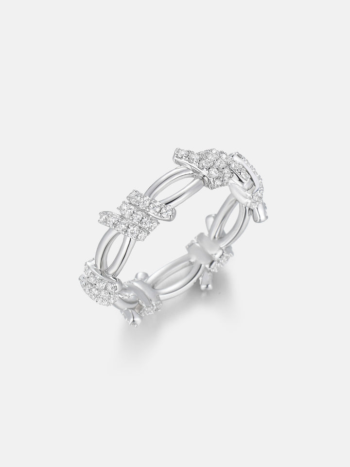 Moissanite Spiral Knot Ring