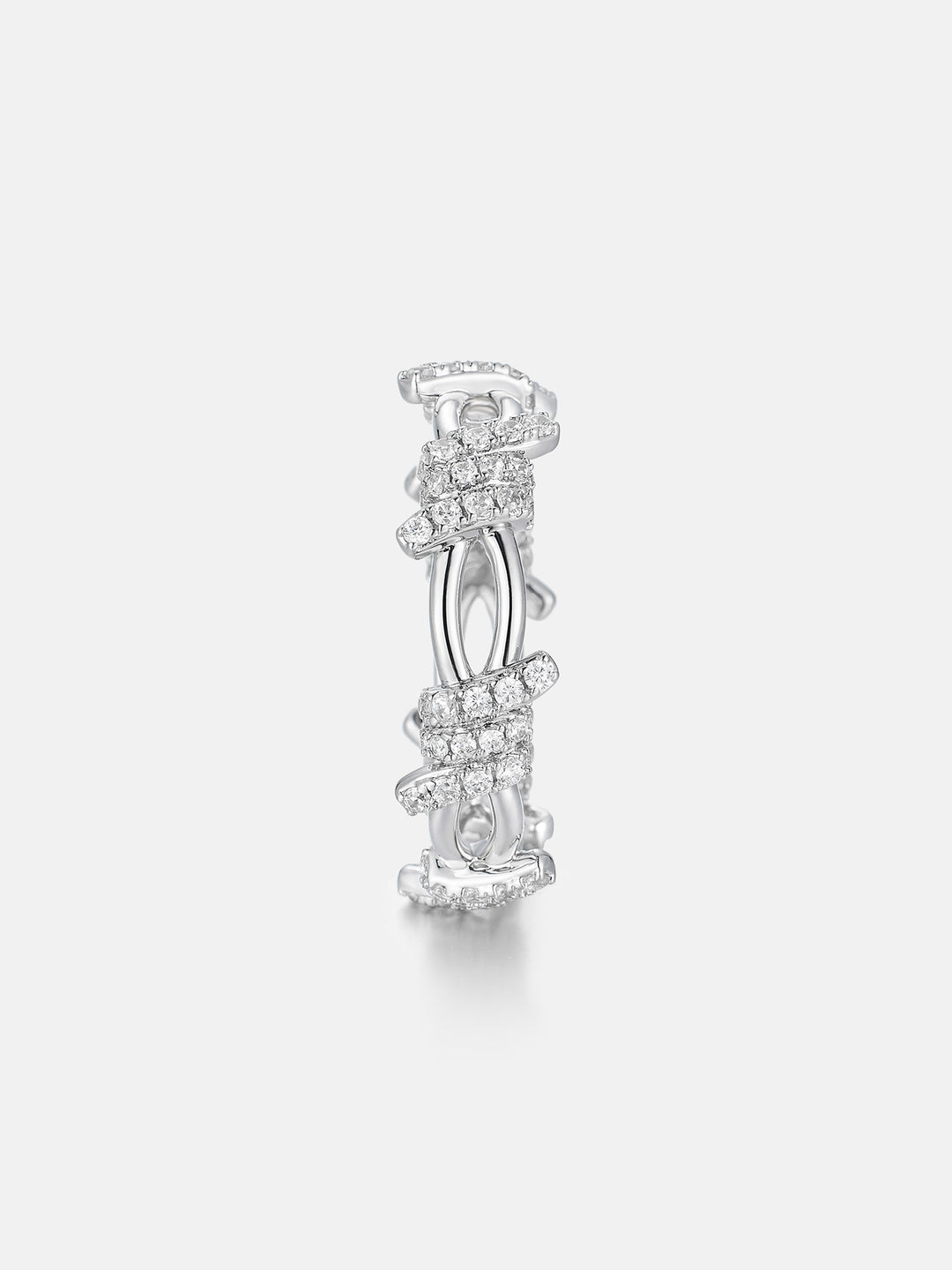 Moissanite Spiral Knot Ring