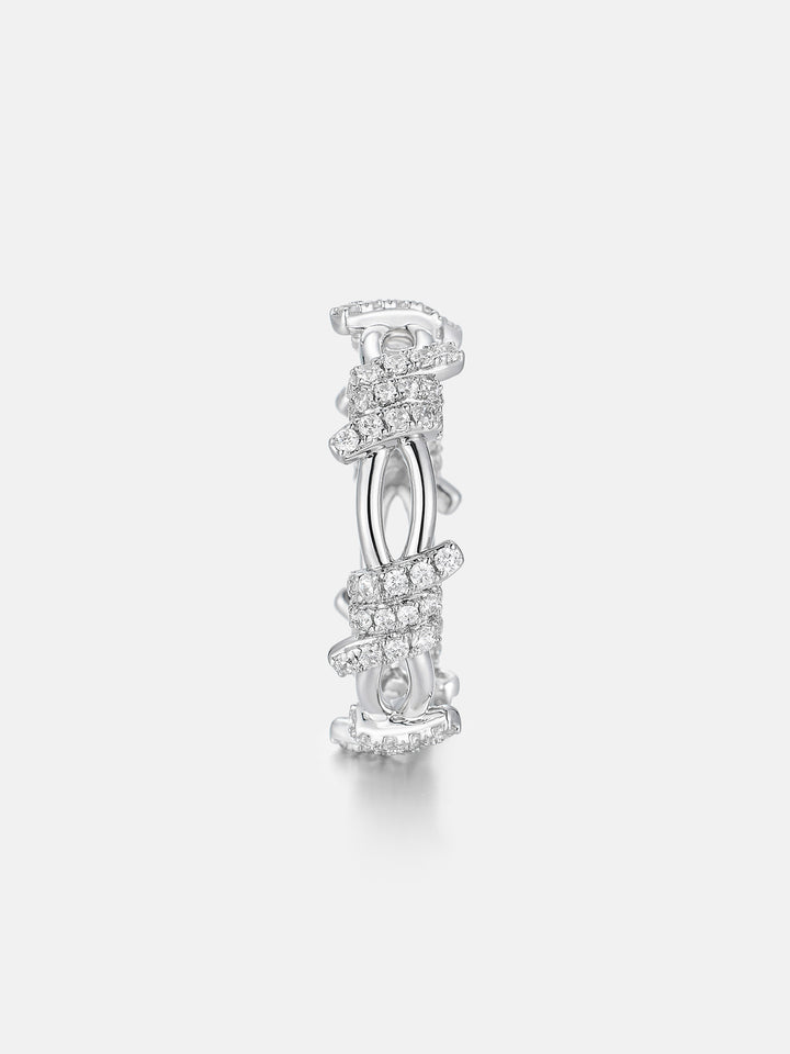 Moissanite Spiral Knot Ring