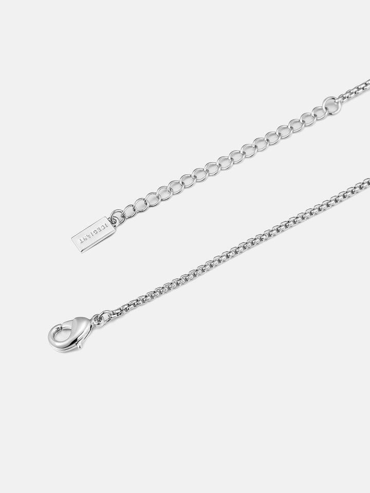 Black Agate & Moissanite Cross Dog Tag Pendant