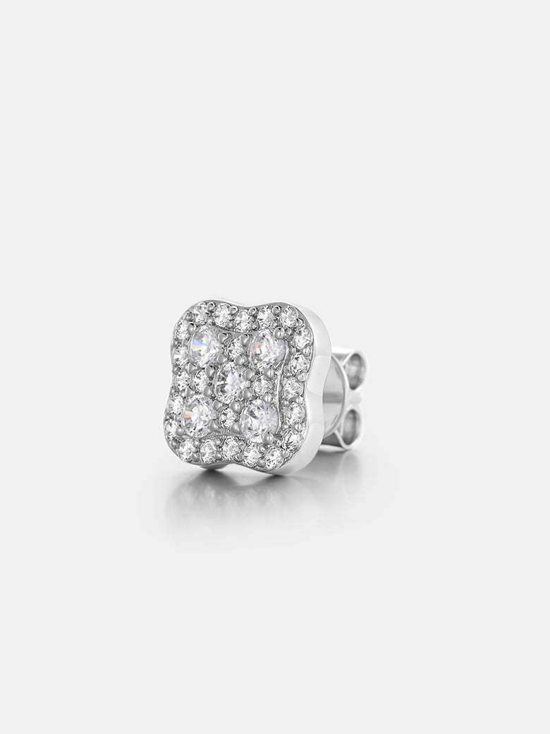 Moissanite Four Leaf Clover Clusted Earrings
