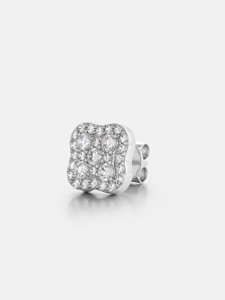 Moissanite Four Leaf Clover Clusted Earrings
