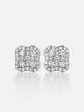 Moissanite Four Leaf Clover Clusted Earrings