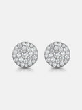 Moissanite Round Circle Cluster Stud Earrings