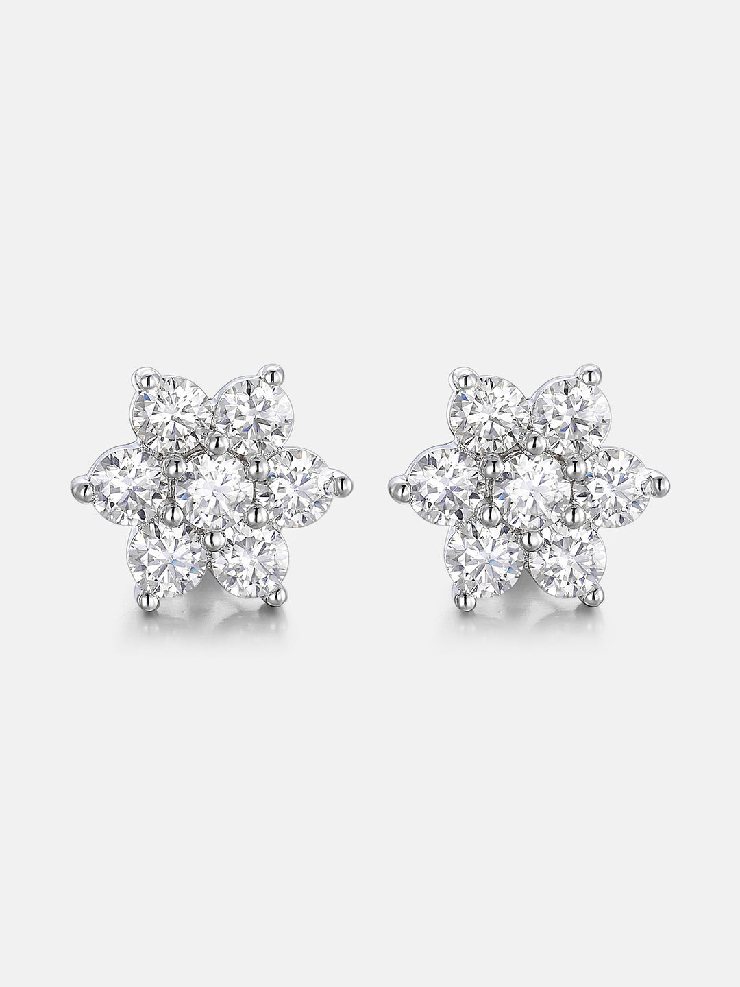 Moissanite Star Cluster Stud Earrings