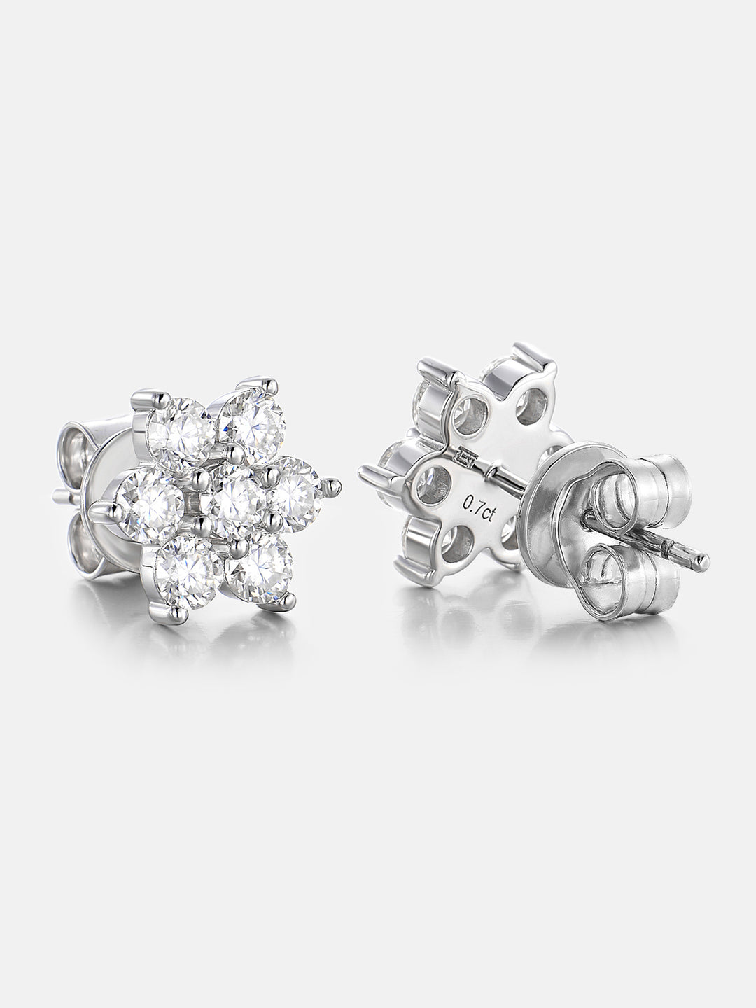 Moissanite Star Cluster Stud Earrings