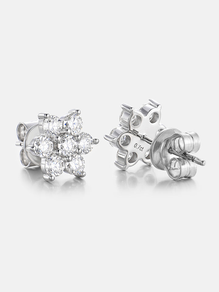 Moissanite Star Cluster Stud Earrings