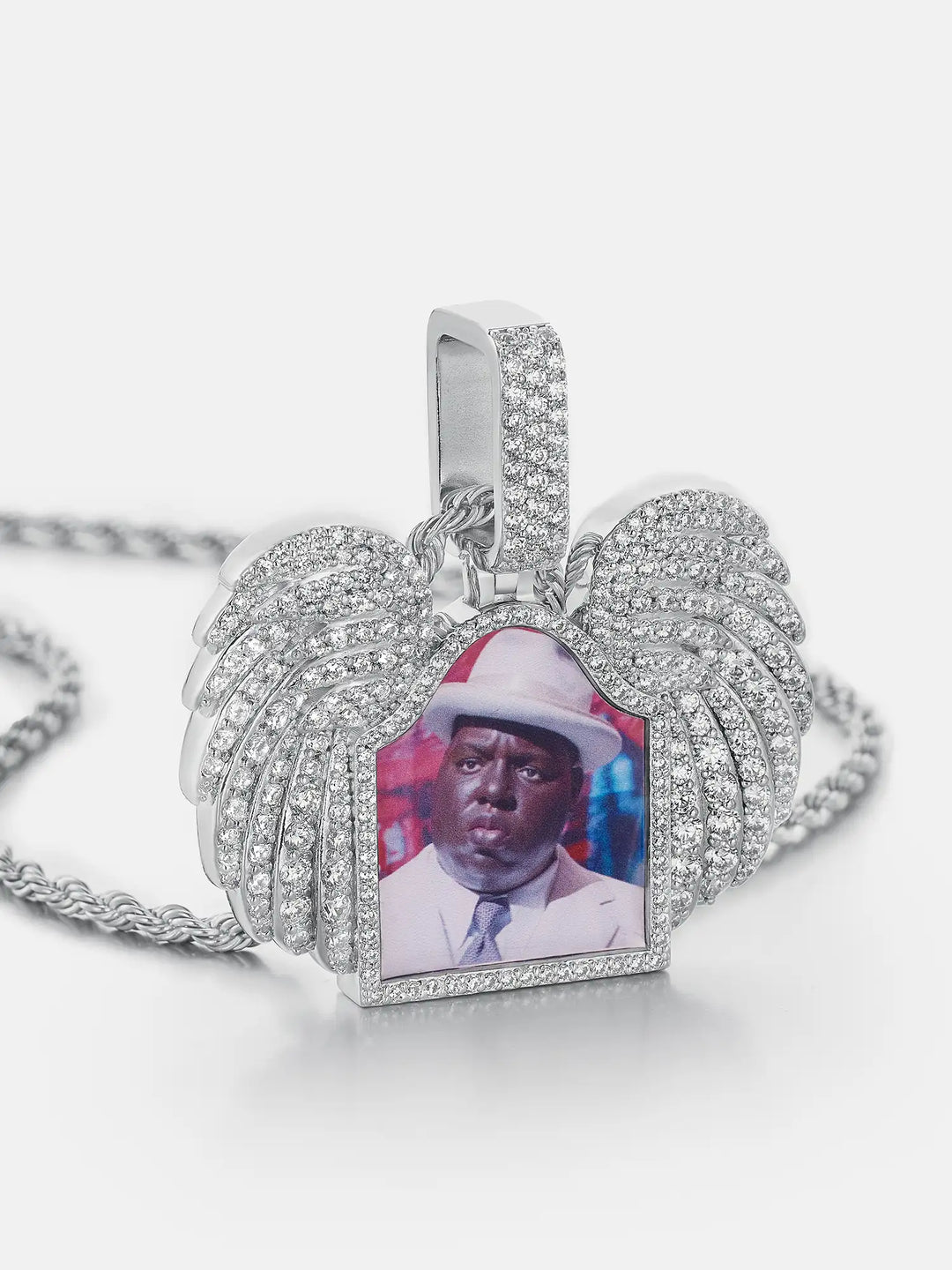 Moissanite Tombstone Photo Pendant 4.6CT