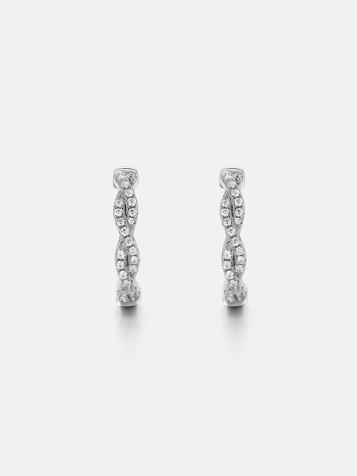 Moissanite Twisted Infinity Hoop Earrings