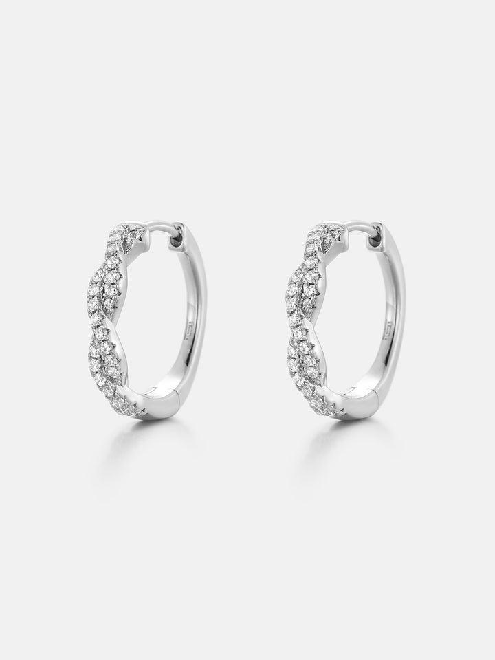 Moissanite Twisted Infinity Hoop Earrings