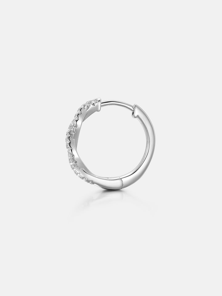 Moissanite Twisted Infinity Hoop Earrings