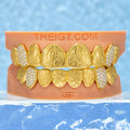 "Molten Gold" Diamond Fang Grillz