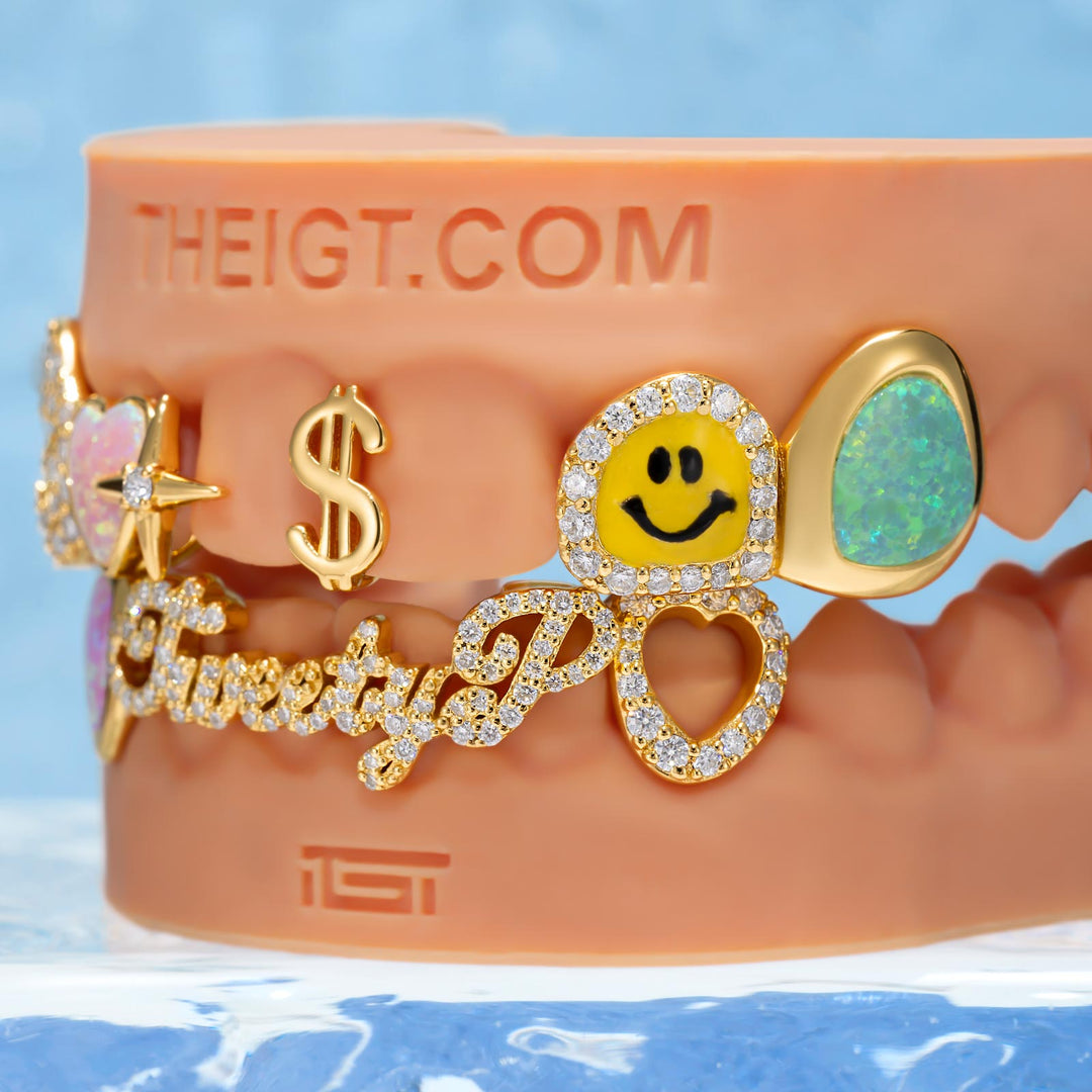 "Money Smile" Pink Opal Grillz