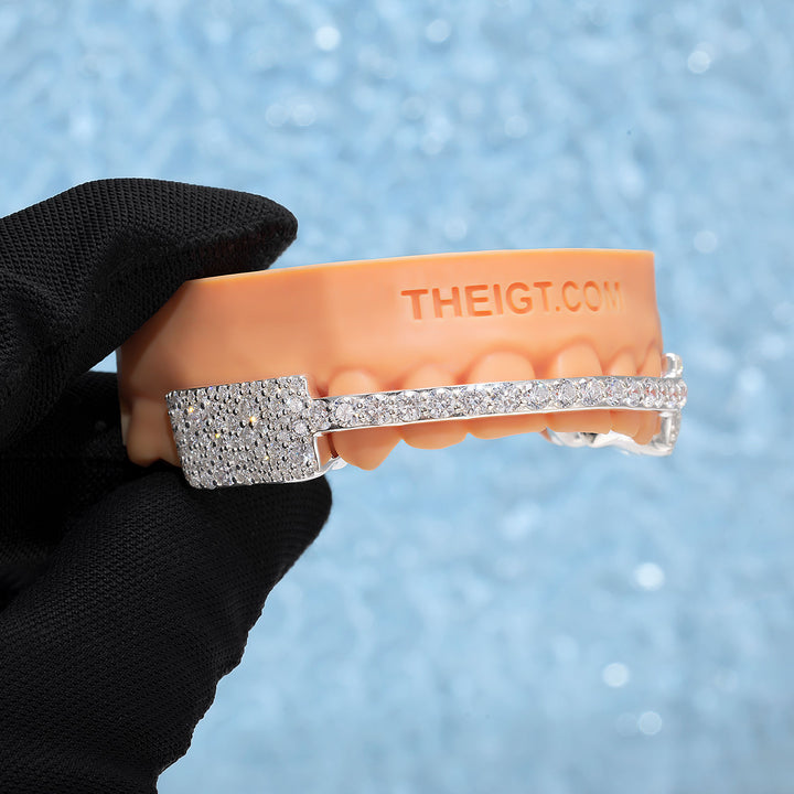 Mosaic Block Single Bar Moissanite Grillz