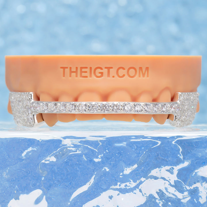 Mosaic Block Single Bar Moissanite Grillz