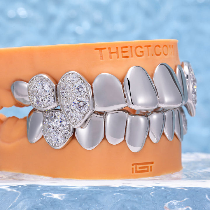 Mosaic Set Diamond On Fang Grillz
