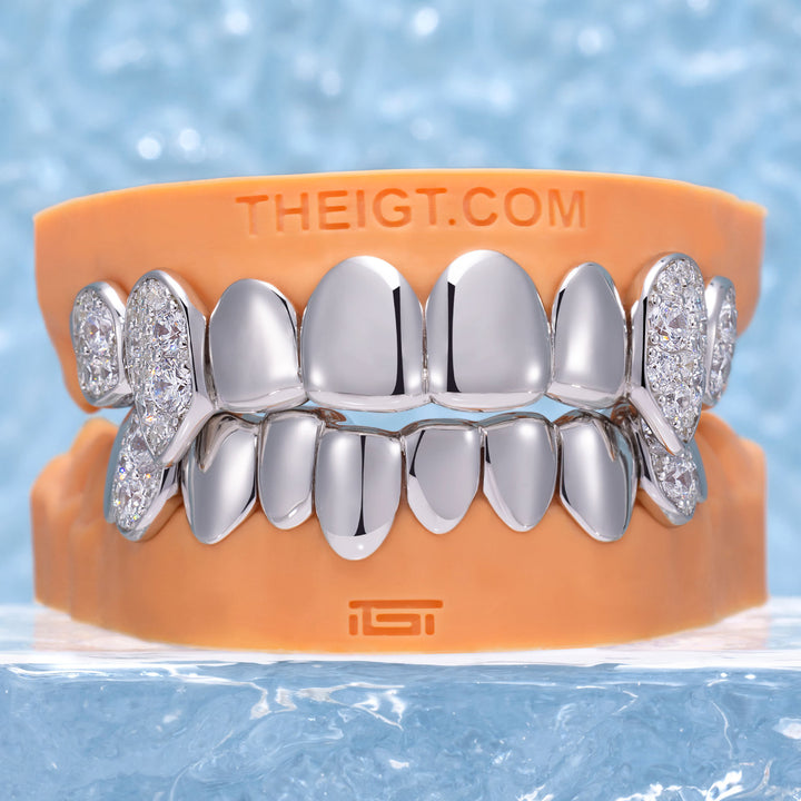 Mosaic Set Diamond On Fang Grillz