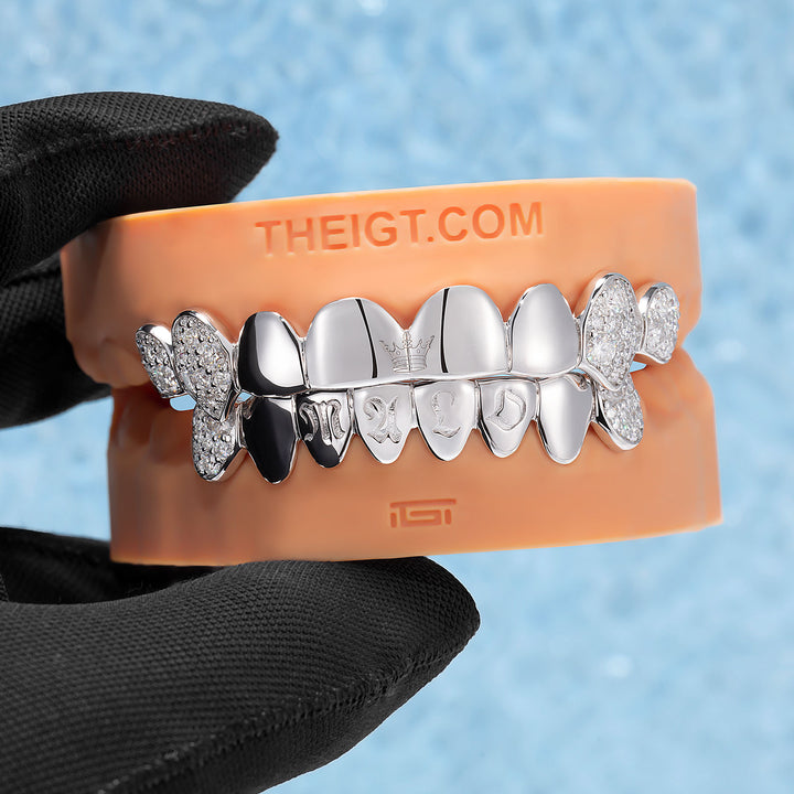 Mosaic Set Diamond On Fang Grillz