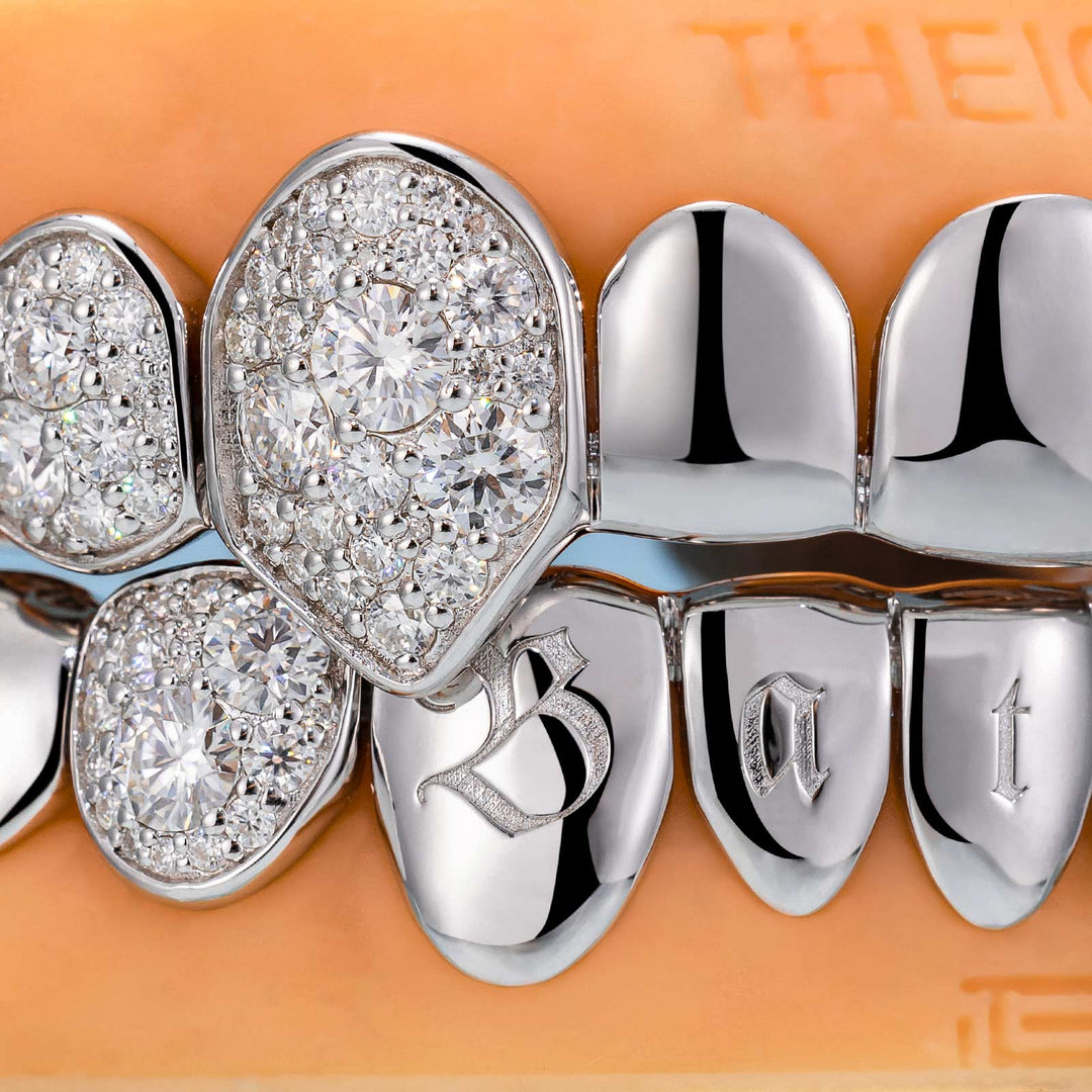 Mosaic Set Diamond On Fang Grillz