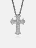 Mosaic Set Moissanite Cross Pendant