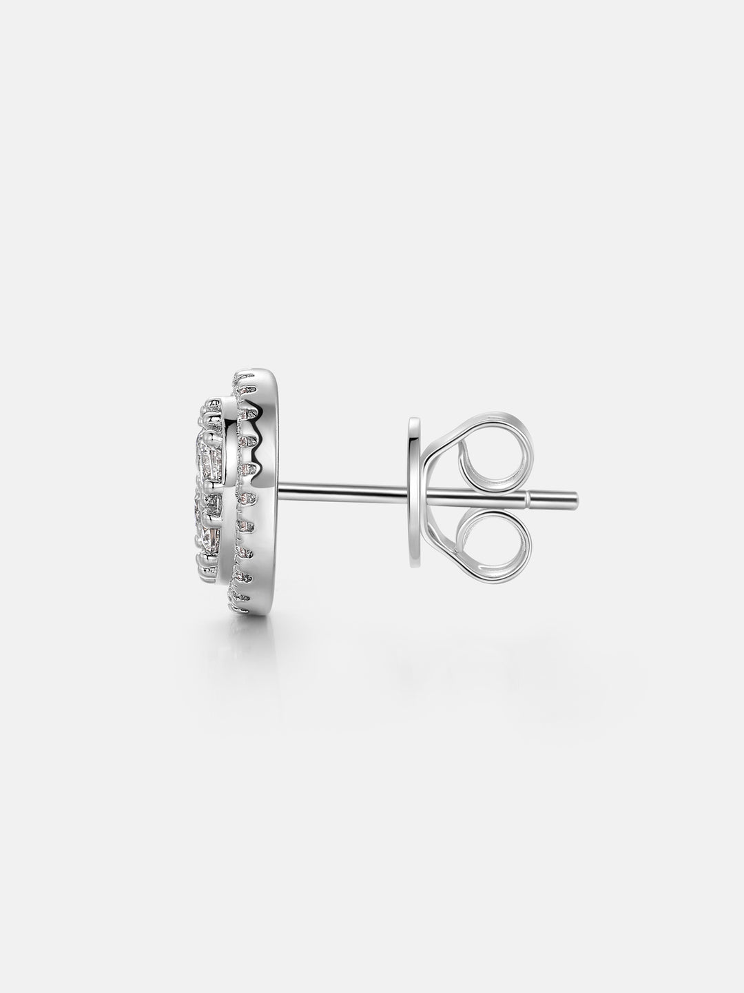 Moissanite Oval Cluster Stud Earrings