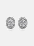 Moissanite Oval Cluster Stud Earrings