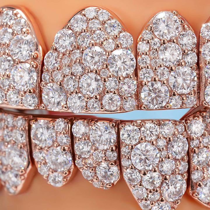Mosaic/Snow Set Moissanite Diamond Grillz