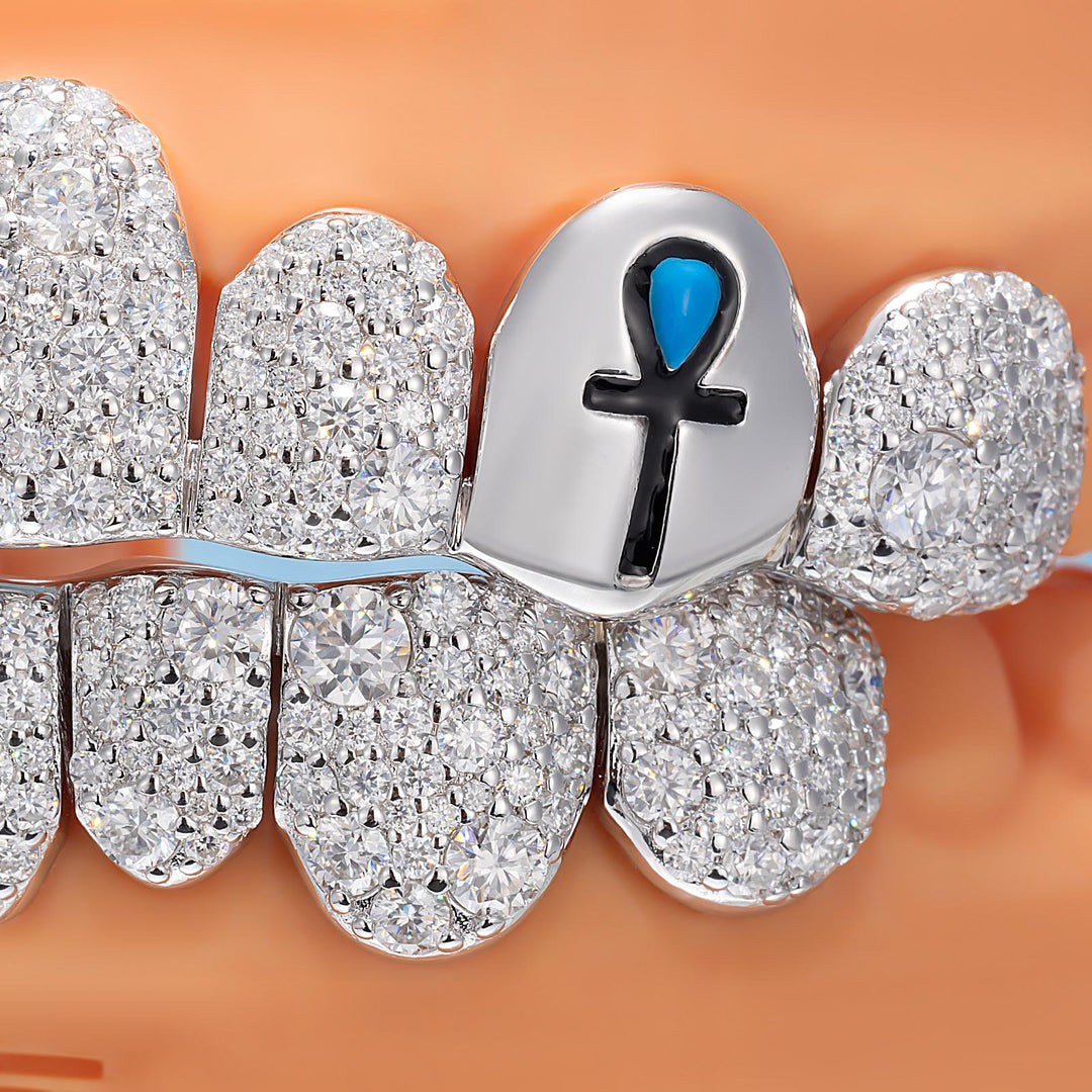 Mosaic/Snow Set Moissanite Diamond Grillz