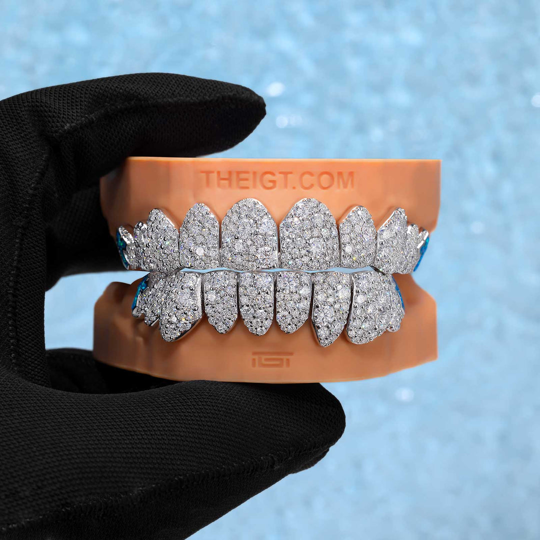 Mosaic/Snow Set W Opal Cross Grillz