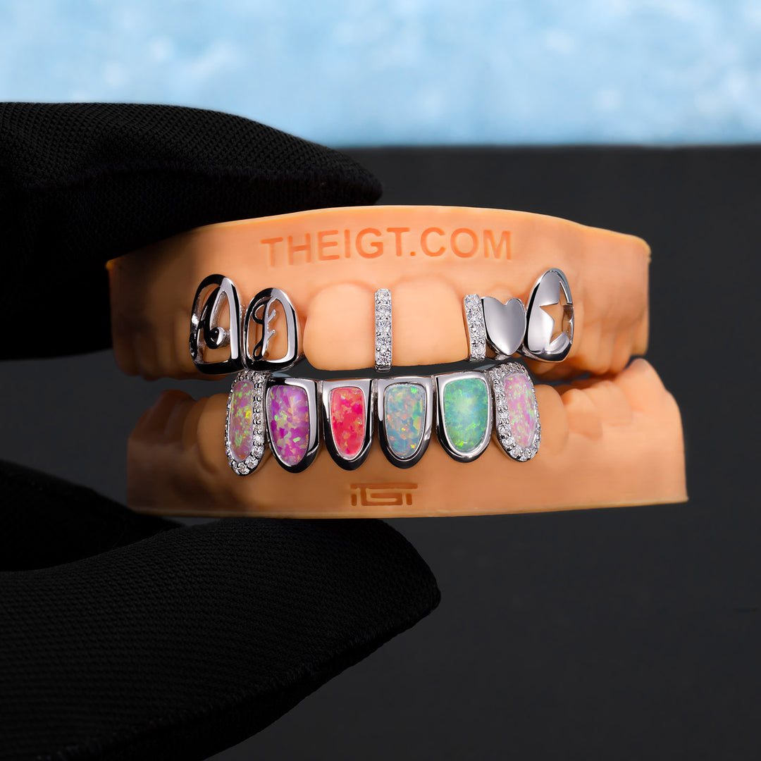 Multi-Opal & AJ Letter Grillz