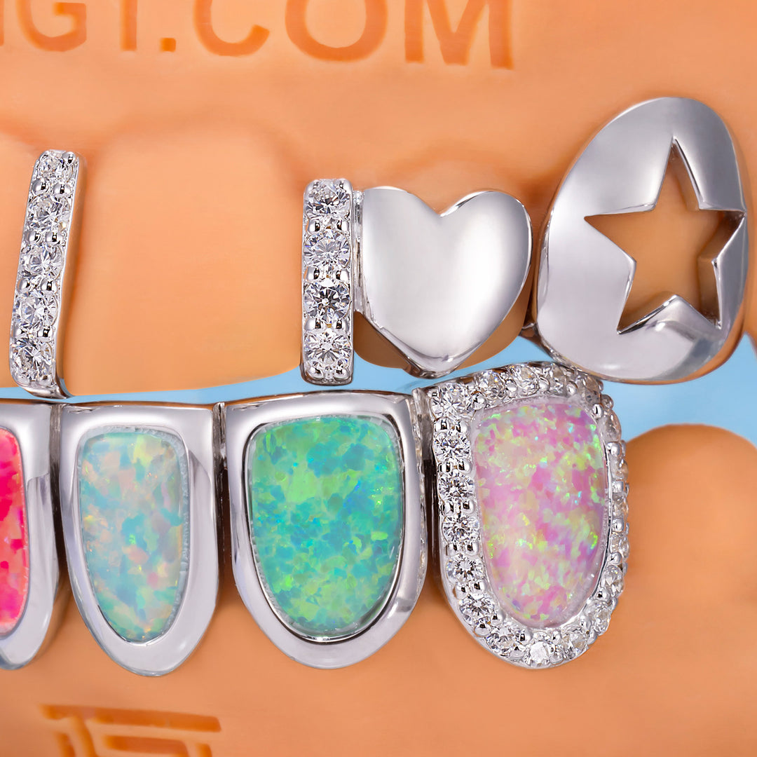 Multi-Opal & AJ Letter Grillz