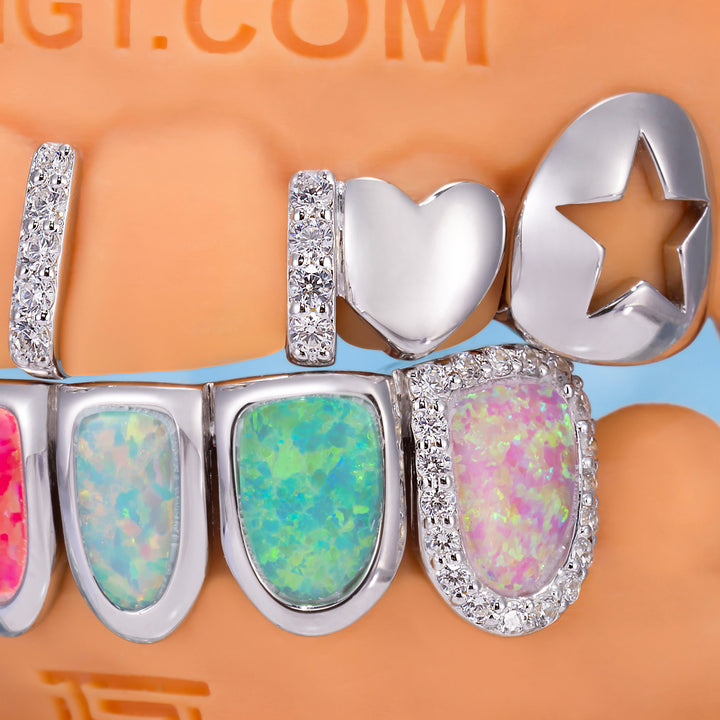 Multi-Opal & AJ Letter Grillz