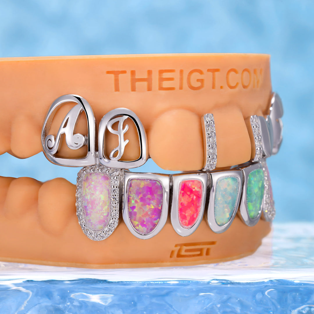 Multi-Opal & AJ Letter Grillz
