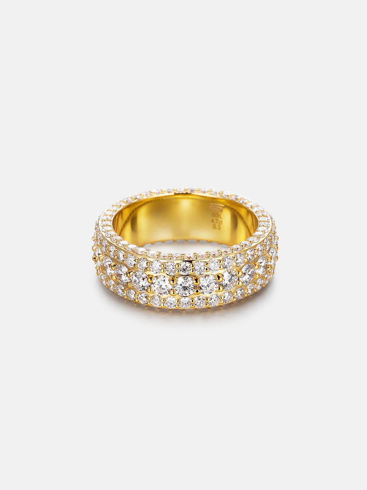 Multi-Row Round Moissanite Band Ring
