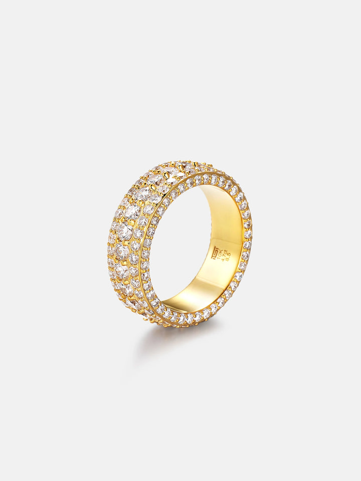 Multi-Row Round Moissanite Band Ring