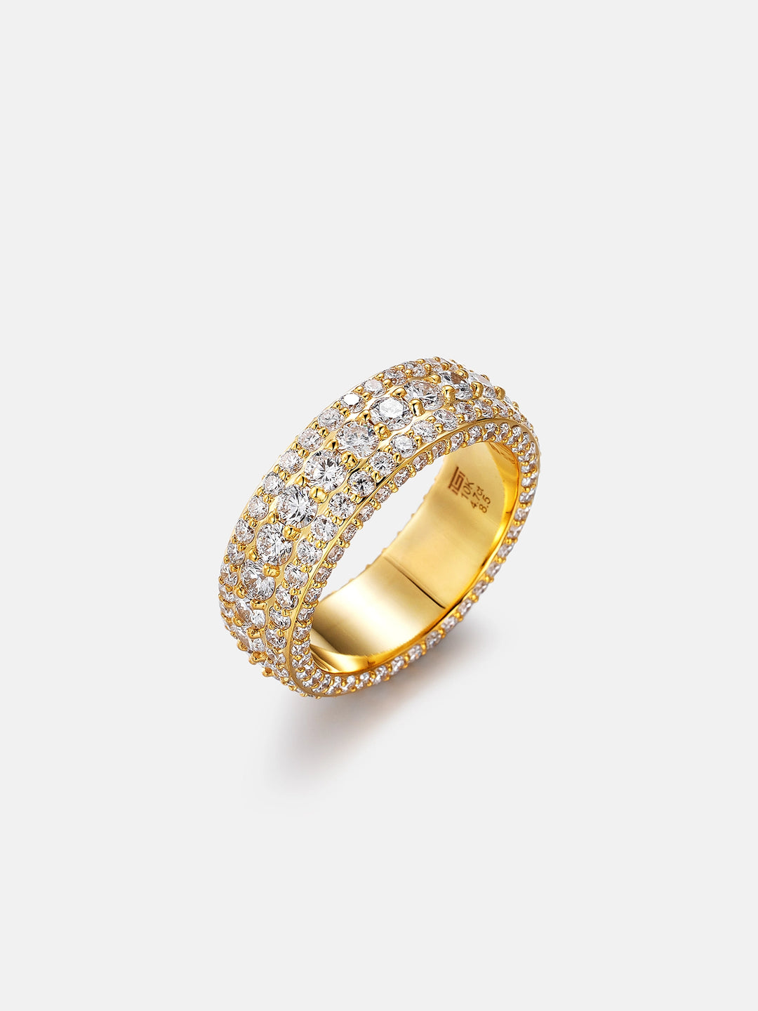 Multi-Row Round Moissanite Band Ring