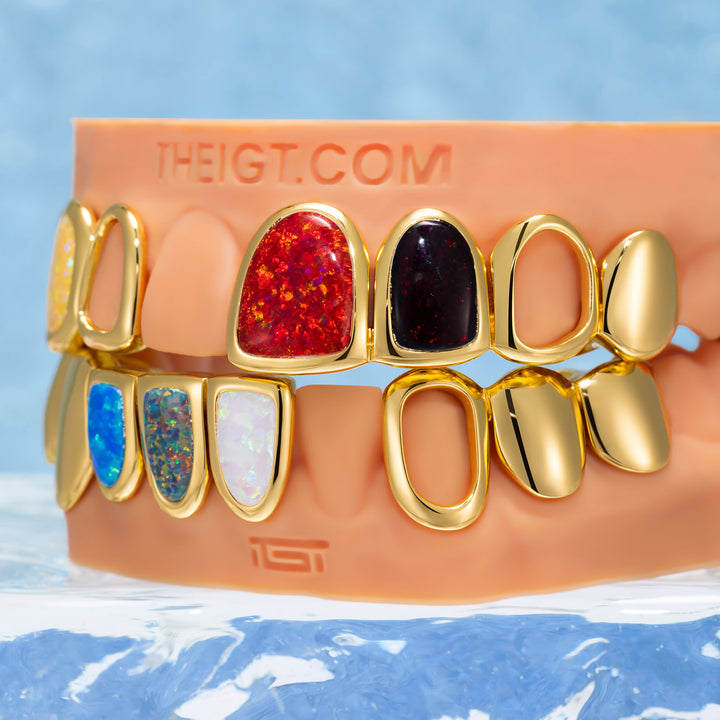 Multi Color Opal Open Face Grillz