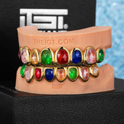 Multicolored Rose Cuts Gemstone Grillz