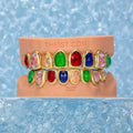 Multicolored Rose Cuts Gemstone Grillz